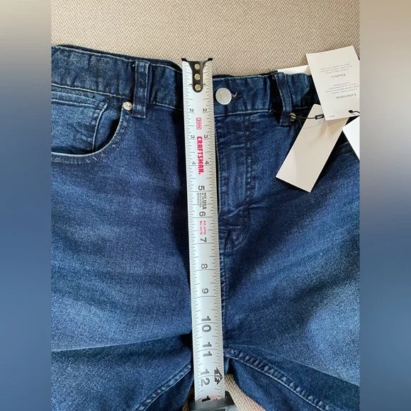 Calvin Klein Slim Straight Leg high waisted dark denim Jeans Women’s Size 18 - Picture 5 of 12